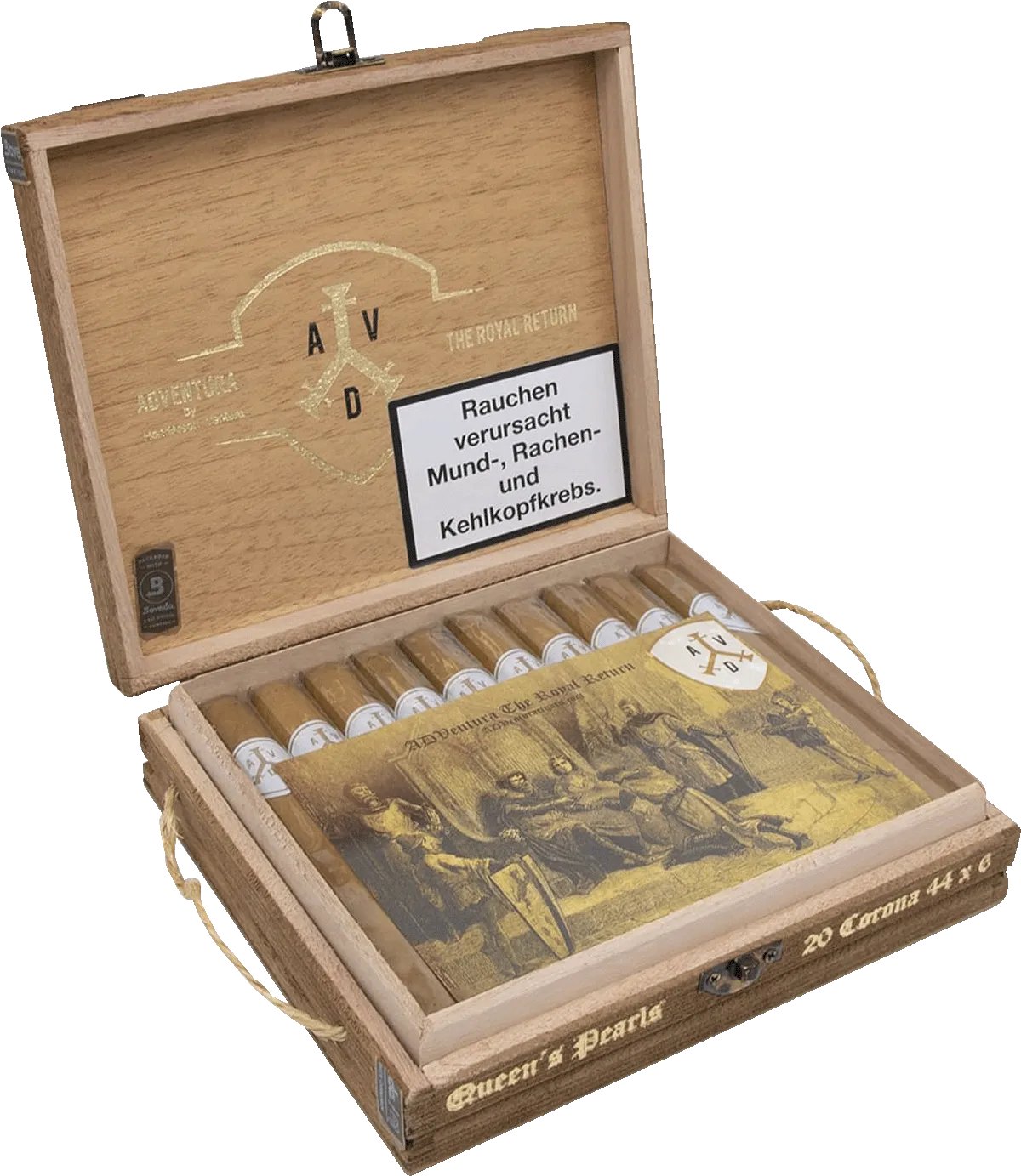 ADV Queens Pearls Corona Kiste offen Seite