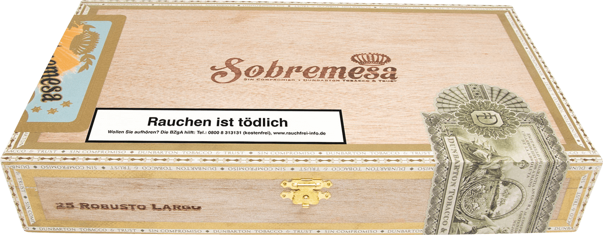 Dunbarton Sobremesa Robusto Largo - Kiste vorne geschlossen