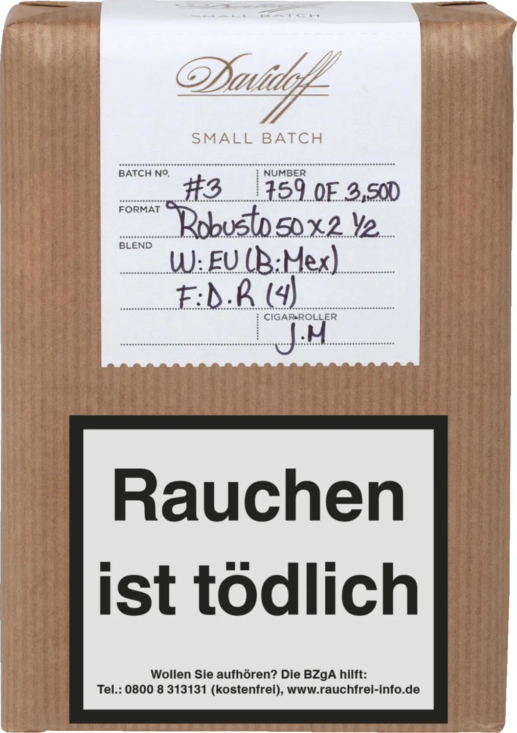 Davidoff Limited Editions Small Batch No.3 Robusto 10’S