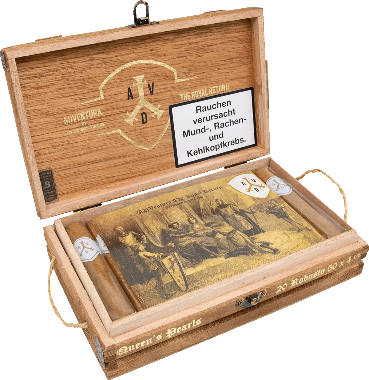ADV Queens Pearls Robusto Kiste offen Seite