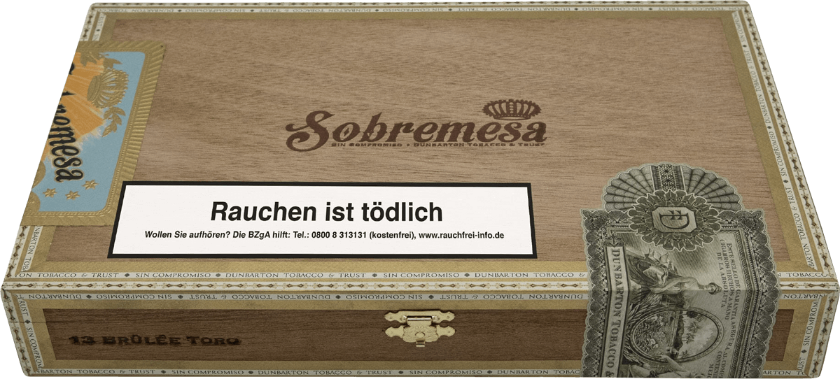 Dunbarton Sobremesa Brûlée Toro - Kiste vorne geschlossen