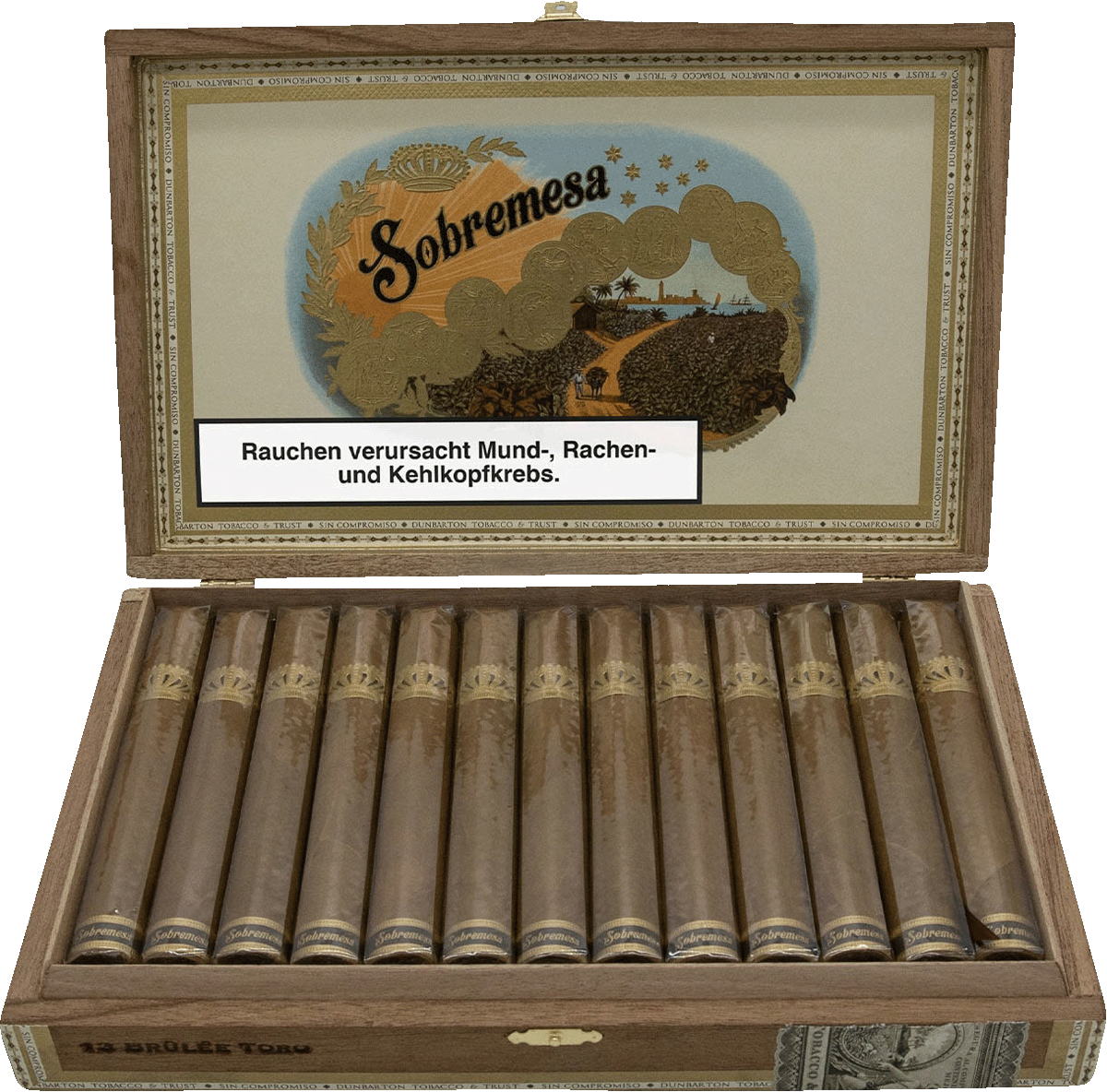 Dunbarton Sobremesa Brûlée Toro - Kiste vorne geöffnet