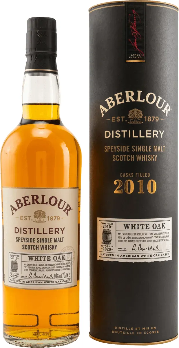 Aberlour White Oak Umverpackung und Flasche Vorderseite